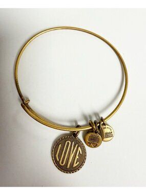 Alex and Ani LOVE Adjustable Bracelet 2015 Gold One Size